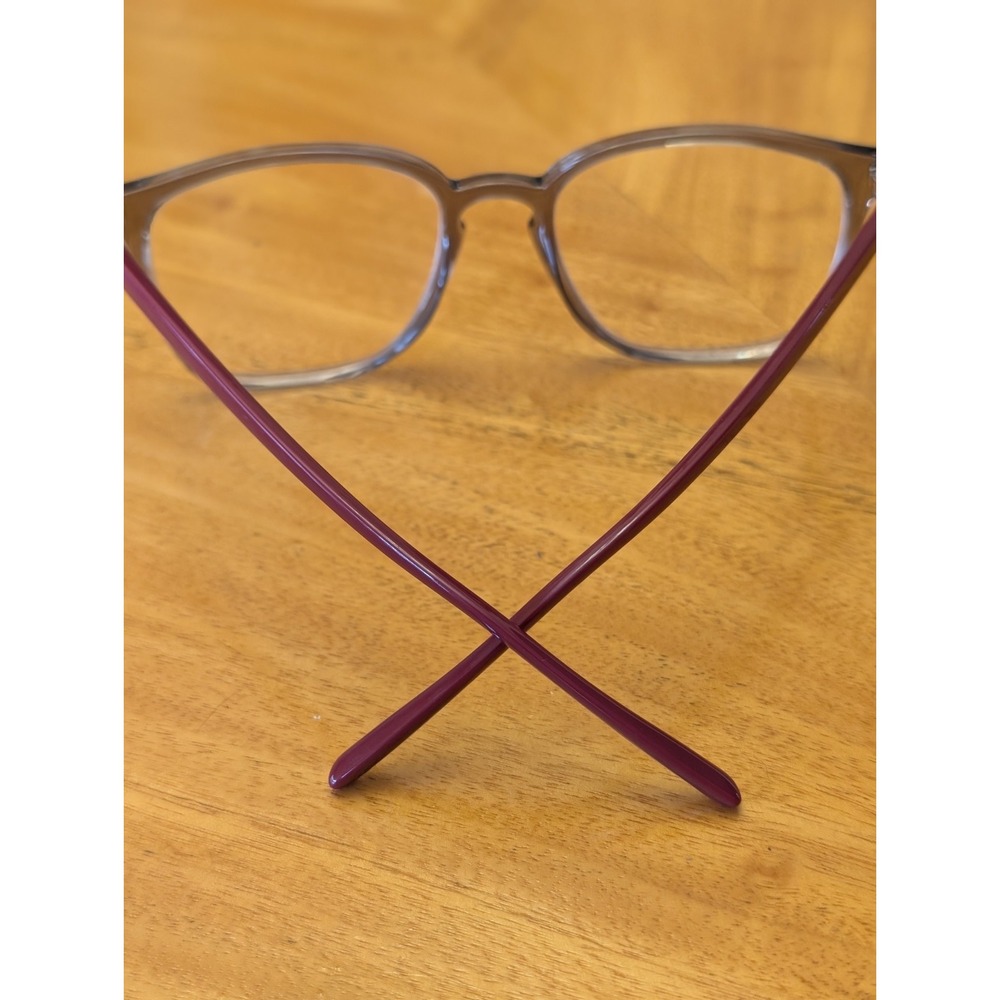 RAY-BAN RB7185 8083 Gray Crystal/Burgundy Red Eyeglasses Frame 52-18-145 - Picture 3 of 8